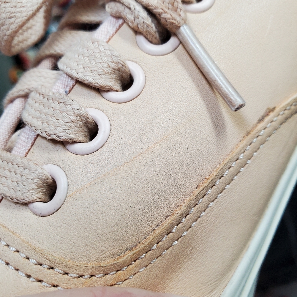 Leather Lace Up Van's Veggie Tan 9.5 Woman's 8 Mens - Picture 13 of 13